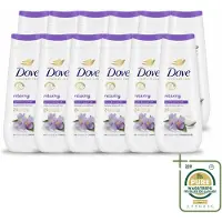 Dove 12 x Douchecrème - Relaxing - Kokos & Jasmijn - 225 ml - Wasstrips - Douchegel - Hydraterende Douchegel - Ontspannende Douchegel - Jasmijn Geur - Kokosmelk Geur