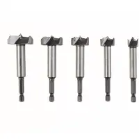 Handy Forstner Boorbitset Voor Hout - 5-Delig - 15–35 mm - 90 mm Bitlengte - Gehard Staal - Ronde Schacht - Inclusief Opbergdoos [11009]