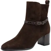 Tamaris Enkellaarsjes chocoladebruin / zwart