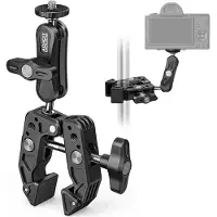 AdroitGoods Super Clamp Cameraklem – 360° Magic Arm met Dubbele Kogelkop & 1/4"- en 3/8"-Schroefdraad voor DSLR, LED-verlichting, Ronin & MOVI