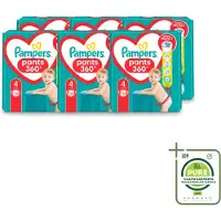 Pampers 6 x – Luierbroekjes – Baby Dry Pants Maat 4 – 25 Luiers - Grootverpakking - Vaatwasstrips - Baby Luier - Droge Luier - Luier Voor Baby - Luier Maat 4 - Luier Voor 9-14 Kg