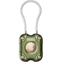AdroitGoods Waterdichte Tracker Houder – IP67 – Staalkabel Bevestiging – Geschikt voor Apple AirTag – Beschermcase - Groen