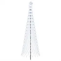 vidaXL - LED - kerstboom - 300 - cm - 350 - LED's - Koel - wit - IJzer - Zwart