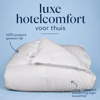 Queens Royal hotel dekbed - 4-seizoenen - anti-allergeen - 100% katoenen tijk - 240x220 cm