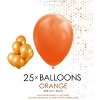 Wefiesta 25 latex oranje ballonnen 30 cm