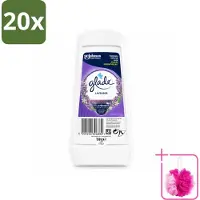 Glade 20 x - Gel - Tranquil Lavender & Aloë - 150 g - Bulkverpakking - Luchtverfrisser - Douchemop - Geur