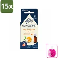 Glade 15 x - Mistnavulling Pure Happiness - Aromatherapie - 17,4 ml - Bulkverpakking - Aromatherapie - Douchemop - Geurverspreiding