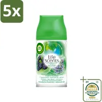 Air Wick 5 x - Life Scents - Luchtverfrisser Navulling - Boswateren - Automatische Spray - 250 ml - Wasstrips - Boswateren - Natuurlijke Geur - Luchtverfrisser - Geurverspreiding - Automatische Spray
