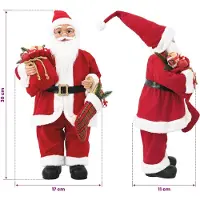 vidaXL - Kerstmanfiguur - Rood - 30 - cm - Polyester
