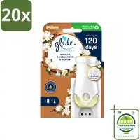 Glade 20 x - Houder Elektrische Olie - Sensual Sandelhout Jasmijn - Grootverpakking - Vaatwasstrips - Geurhouders - Geur - Geurhouders Elektrisch - Geurhouders Voor Huis - Geurhouders Sensueel