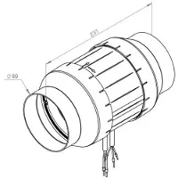 Ruck buisventilator Etamaster met EC motor 190 m³/h - Ø 100 mm - EM 100L EC 01