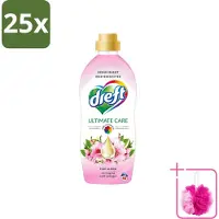 Dreft 25 x - Ultimate Care - Wasverzachter - Roze Bloem - Anti-Veroudering - 40 Wasbeurten - Bulkverpakking - Wasverzachter - Douchemop - Anti-aging