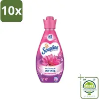 Soupline 10 x – Wasverzachter – Infinite Freshness Floral Happiness – 800 ml - Grootverpakking - Vaatwasstrips - Wasverzachter - Frisheid - Geur - Zachtheid - Wasgoed