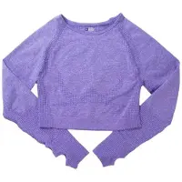 CHPN Sporttop - Sport top met lange mouwen - Sportshirt - Crop top - Sport top - Paars - Long Sleeve - Paarse top - Hippe sportoutfit - Sporten - Sportfashion - Sportieve top - M - Medium -