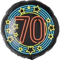 Wefiesta Folieballon - 70 jaar - Neon - 43cm - Zonder vulling