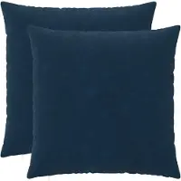 vidaXL Kussen met kussen HEERLEN 2 st Blauw Microfiber Fleece