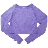 CHPN Sporttop - Sport top met lange mouwen - Sportshirt - Crop top - Sport top - Paars - Long Sleeve - Paarse top - Hippe sportoutfit - Sporten - Sportfashion - Sportieve top - L - Large -