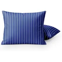 HappyBed Kussenslopen Blue Stripes 40x80 cm - Kussensloop set 2 stuks - 100% - Ultieme slaapcomfort
