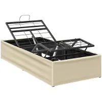 vidaXL - Elektrisch - Verstelbaar - Bed - Frame - Crèmekleurig