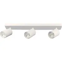 Vito Lugo-3 - Opbouwspot Plafond - 3x GU10 Fitting met verstelbare lichtbundel - 70x450mm - 55x82mm - Wit