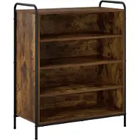 vidaXL - Schoenenkast - 76 - x - 36,5 - x - 93 - cm - Bewerkt - hout - Gerookt - eiken