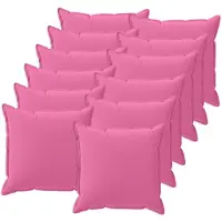 vidaXL Kussen met kussen HOUTEN 12 st Roze Polyester