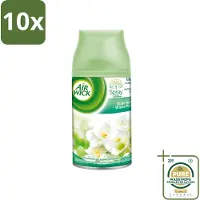 Air Wick 10 x - Luchtverfrisser Navulling - Jasmijn & Witte Bloemen - Automatische Spray - 250 ml - Wasstrips - Luchtverfrisser - Geur - Bloemige Geur - Jasmijn - Witte Bloemen