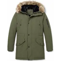 Local Fanatic Winterjas Heren - Parka Heren Winterjas - Met Faux Bontkraag -GS17023- Groen