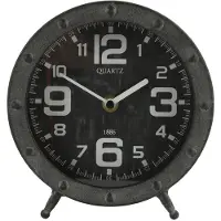 Decostar Klok Tafelklok Mart Zwart 18 cm