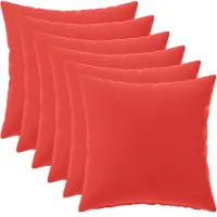 vidaXL Kussen met kussen HEERLEN 6 st Rood Polyester