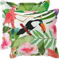 vidaXL Kussen met kussen HOUTEN 2 st Meerkleurig Polyester