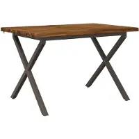 vidaXL Eettafel met levendige rand 90 x 55 x 75 cm Massief Acacia Hout