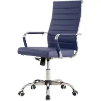 UEV Smalle Schoenenkast met 3 Deuren - blauw - 80x24x122 cm