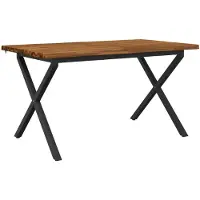 vidaXL Eettafel met levendige rand 160 x 70 x 75 cm Naturel