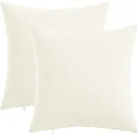 vidaXL - Kussensloop - 2 - st - HEERLEN - Wit - 30 - x - 30 - cm - Stof