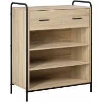 vidaXL - Schoenenkast - 76 - x - 36,5 - x - 93 - cm - Bewerkt - hout - Sonoma - Eiken