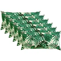 vidaXL Kussen met kussen HEERLEN 6 st Bladpatroon Polyester