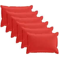 vidaXL Kussen met kussen HOUTEN 6 st Rood Polyester