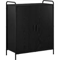 vidaXL - Schoenenkast - 76 - x - 36,5 - x - 93 - cm - Bewerkt - hout - Zwart - eiken