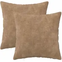 vidaXL Kussen met kussen HEERLEN 2 st Taupe Microfiber Fleece