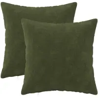 vidaXL Kussen met kussen HEERLEN 2 st Groen Microfiber Fleece