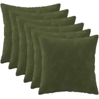 vidaXL Kussen met kussen HEERLEN 6 st Groen Microfiber Fleece