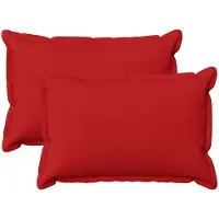 vidaXL Kussen met kussen HOUTEN 2 st Rood Faux Linnen