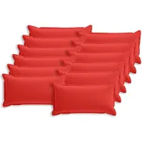 vidaXL Kussen met kussen HOUTEN 12 st Rood Polyester