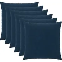 vidaXL Kussensloop 6 st HEERLEN Blauw 65 x 65 cm Microfiber Fleece