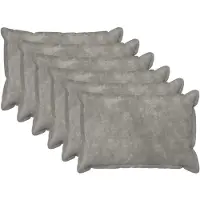 vidaXL Kussensloop 6 st HOUTEN Lichtgrijs 50 x 75 cm Microfiber Fleece