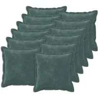 vidaXL Kussensloop 12 st HOUTEN Zee blauw 40 x 40 cm Microfiber Fleece