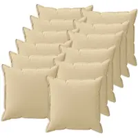 vidaXL Kussen met kussen HOUTEN 12 st Beige Polyester