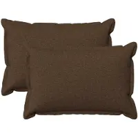 vidaXL Kussen met kussen HOUTEN 2 st Bruin Faux Linnen