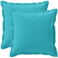 vidaXL Kussen met kussen HOUTEN 2 st Turquoise Polyester